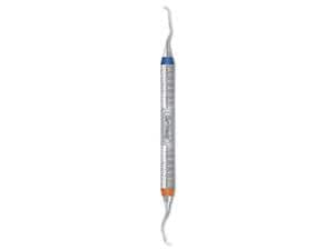 After-Five Gracey-Kürette, Griff 7 Satin Steel Colours Figur 11/14, orange-blau