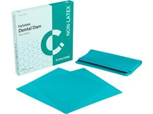HySolate Dental Dam Non-Latex, Format 152 x 152 mm Mittel - grün, Packung 75 Blatt
