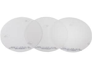 Erkodur klar, mit Isolierfolie, Ø 120 mm (rund) Stärke 0,5 mm, Packung 100 Stück