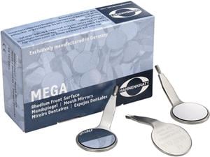 MEGA Mundspiegel Nr. 4 plan, Ø 22 mm, Packung 12 Stück