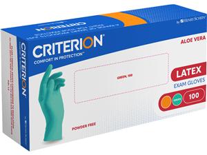 HS-Aloe Latex Handschuhe puderfrei Criterion® Größe L, Packung 100 Stück
