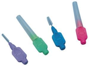 HS-Interdentalbürsten mit Schutzkappe Grün - ultrafein zylindrisch, Ø mit Borsten 2,7 mm, Packung 36 Stück