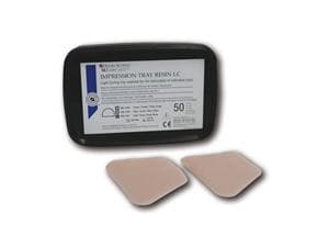 HS-Löffelplatten lichthärtend, Impression Tray Resin LC OK-Platten, rosa, Packung 50 Stück