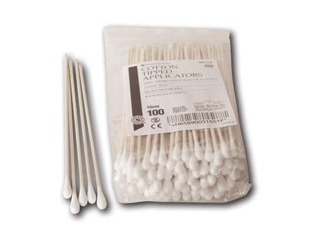 HS cotton swabs length 15 cm, pack of 100 pieces