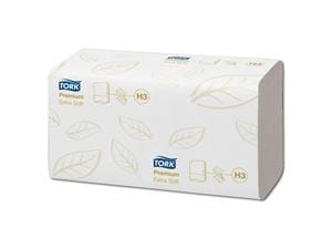 Tork® Premium Handtuch Zick-Zack Falzung EXTRA WEICH Format 23 x 23 cm, Karton (15 x 250 Tücher) 3.000 Stück