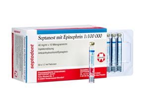 Septanest mit Epinephrin 1:100.000 Zylinderampullen 50 x 1,7 ml