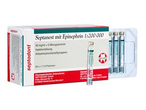 Septanest mit Epinephrin 1:200.000 Zylinderampullen 50 x 1,7 ml
