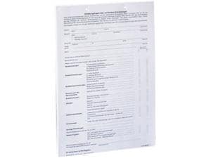 Anmeldeformular mit Anamnese DIN A4 Weiß, Block 100 Blatt