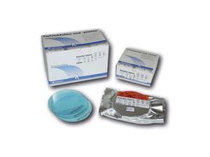 Erkodur freeze türkis-transparent, mit Isolierfolie, Ø 120 mm (rund) Stärke 1 mm, Packung 20 Stück