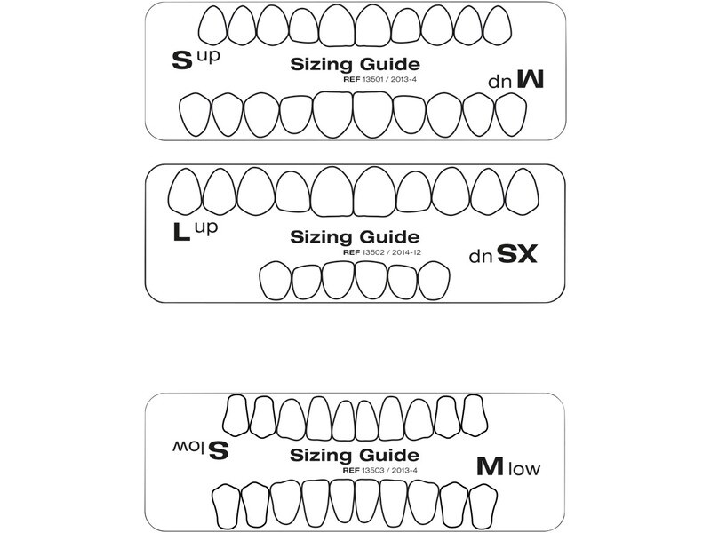 Direct Veneer Sizing Guide Set Zähne 15 25 und 35 45 Ihr Henry