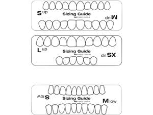 Direct Veneer - Sizing Guide Set Zähne 15 - 25 und 35 - 45