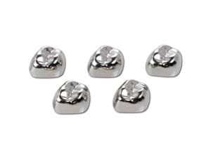 3M Edelstahlkronen 6 Jahr Molar - Einzelgrößen Oben links, 6 UL 2, Packung 5 Stück