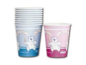 Mundspülbecher "Otto der Eisbär" Pink, 160 ml, Packung 100 Stück