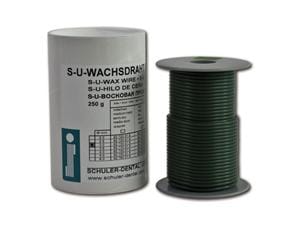 S-U Wachsdraht grün, mittelhart Ø 2,0 mm, Rolle 250 g