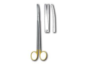 TC Präparierschere Länge 17,5 cm, gebogen