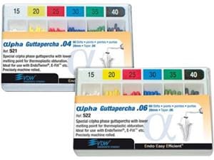 Alpha Guttapercha Taper Taper 04, ISO 020, gelb, Packung 60 Stück