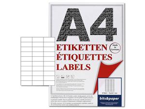 Universal Etiketten Größe 70 x 29,7 mm, Packung 3.000 Etiketten