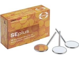 SEplus Mundspiegel, plan SS Nr. 4, Ø 22 mm, Packung 12 Stück
