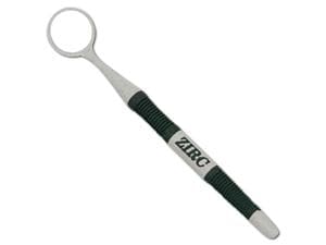 Zirc Mundspiegel Crystal HD, Soft-Grip, Schwarz/grau Größe 4, Ø 22 mm, Packung 4 Stück
