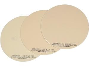 Erkodur-A2 zahnfarben, mit Isolierfolie, Ø 120 mm (rund) Stärke 0,6 mm, Packung 20 Stück