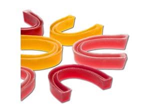 Bisswälle vorgeformt ohne Aroma Rot (mittelhart), Packung 100 Stück
