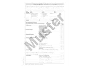 Anmeldung mit Anamnese "Erhebungsbogen über vorhandene Erkrankungen" Weiß, Block 100 Blatt