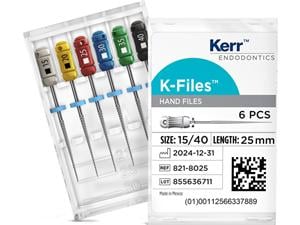K-Files, Länge 25 mm ISO 015-040, Packung 6 Stück