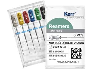 Reamers, Länge 25 mm ISO 008, grau, Packung 6 Stück