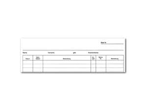 Krankenblatt B1, kopfgelocht Block 100 Blatt