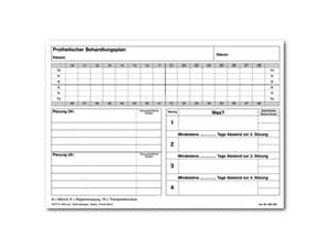 Protetischer Behandlungsplan Block 100 Blatt