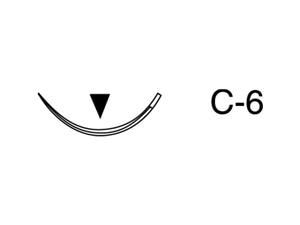 Perma-Sharp, Polypropylene monofil - Nadeltyp C-6 USP 4-0, Länge 0,46 m (PSN8683P), Packung 12 Stück