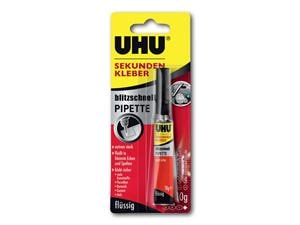 UHU Sekundenkleber Packung 10 g mit Pipette