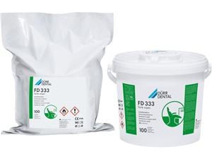 FD 333 forte wipes Schnelldesinfektion Format 20 x 30 cm, Nachfüllbeutel 4 x 100 Tücher