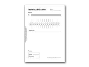 Technik-Arbeitszettel Block 100 Blatt