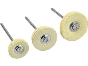 Miniaturbürsten Scheiben-Leder Ø 21 mm, Packung 6 Stück