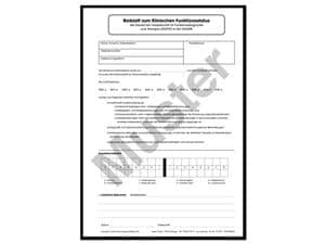 Beiblatt zum Klinischen Funktionsstatus Block 100 Blatt
