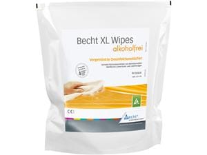 Becht XL Wipes alkoholfrei, Nachfüllpack Format 28 x 30 cm, Packung 90 Tücher