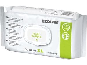 Incidin™ OxyWipe S XL Format 25 x 37 cm, Packung 6 x 50 Tücher