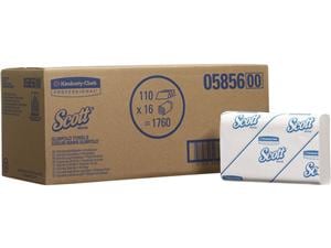 SCOTT® SLIMFOLD Handtücher Format 29,5 x 19 cm, Karton 1.760 Stück (16 x 110 Tücher)