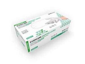 Unigloves® Safetec Latexhandschuhe puderfrei Größe XS, Packung 100 Stück