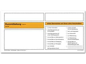 Kurzmitteilung selbstdurchschreibend, 2-fach Packung 100 Stück