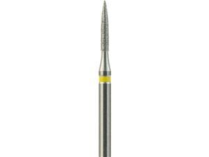 FG-Diamant Ultimate R-D, Flamme, Form 861 ISO 012, extra fein (gelb), Kopflänge 5,5 mm, Packung 5 Stück