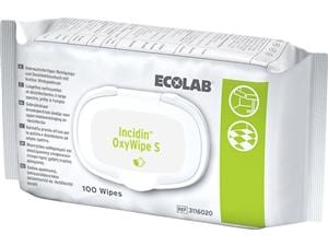 Incidin™ OxyWipe S Format 20 x 20 cm, Packung 6 x 100 Tücher