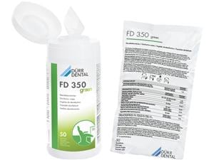 FD 350 green Desinfektionstücher Format 14 x 19 cm, Nachfüllbeutel 12 x 50 Tücher
