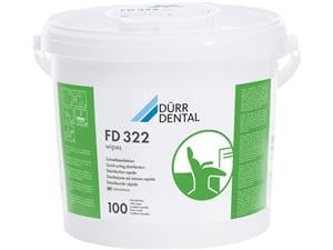 FD 322 wipes Schnelldesinfektion Format 20 x 30 cm, Spenderbox 100 Tücher