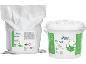 FD 322 wipes Schnelldesinfektion Format 20 x 30 cm, Nachfüllbeutel 4 x 100 Tücher