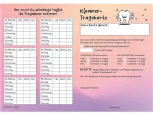 Klammertragekarte Packung 100 Stück