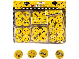 Mini-Radiergummi Emoji Packung 144 Stück