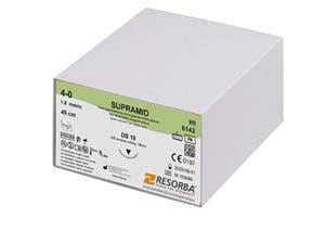 SUPRAMID schwarz - Nadeltyp DS 18 USP 4-0, Länge 45 cm, Packung 36 Stück