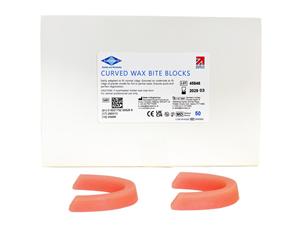 Kemdent Wax Bite Rims Pink Curved Packung 50 Stück